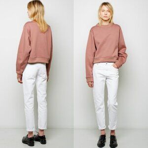 ACNE STUDIOS White Vintage Crop Jeans Size 28 Distressed